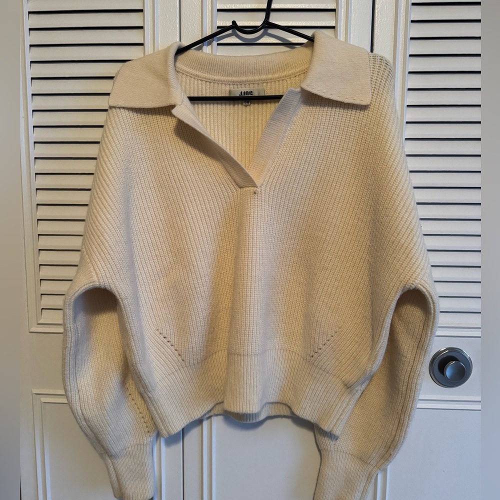 J.ING Cream V-Neck Sweater